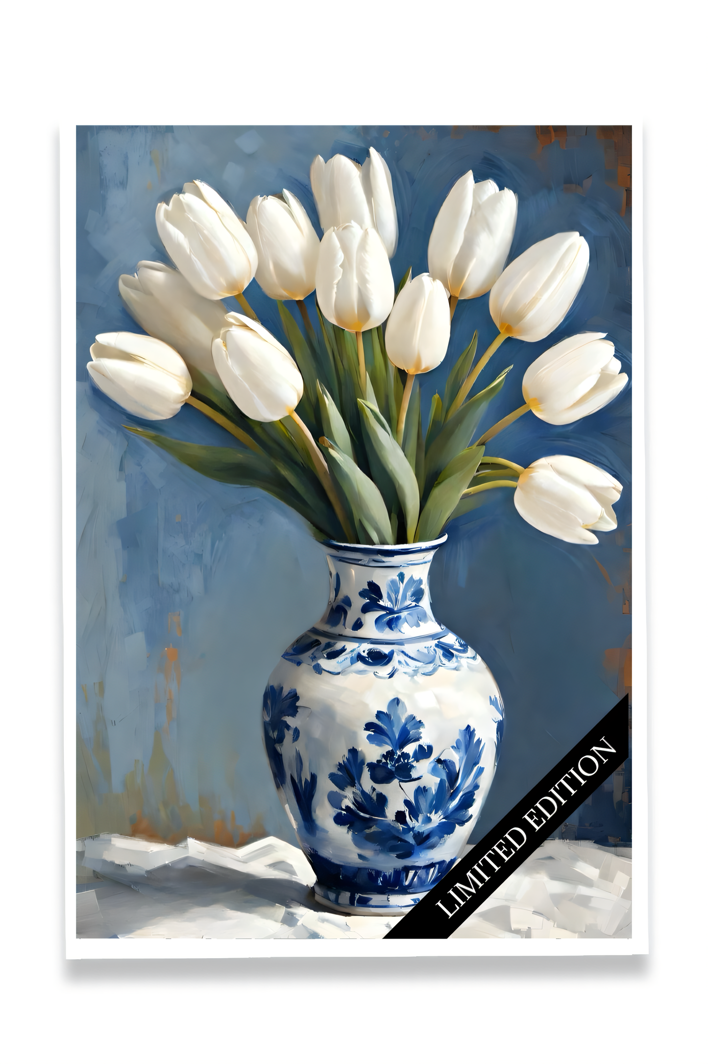 White Tulips in Royal Delft