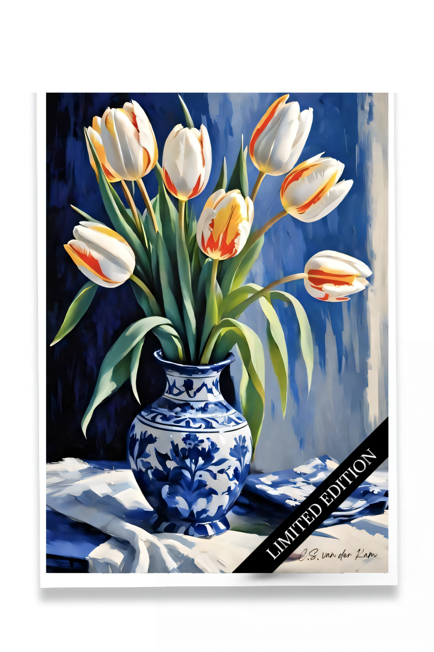 White & Red Tulips