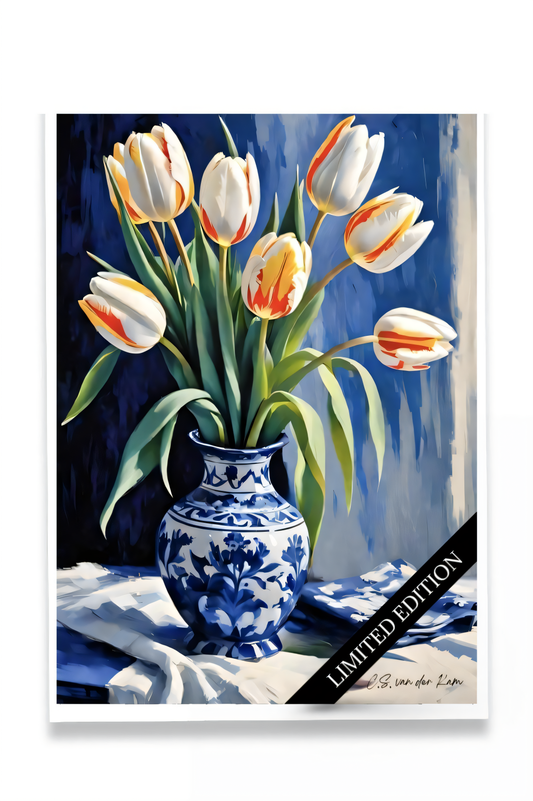 White & Red Tulips
